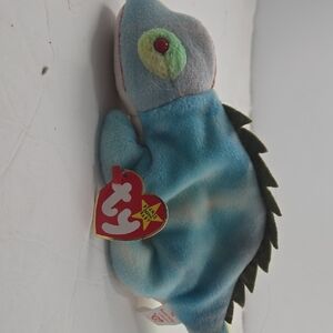 Blue and Green Plush Chameleon